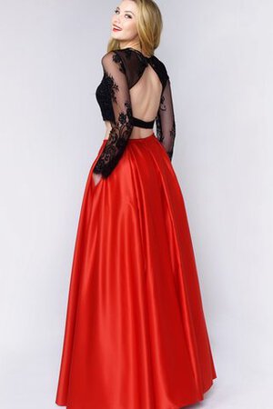 Robe de bal en satin 2 pice longueru au niveau de sol de mode de bal ligne a