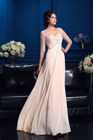 Robe mère de mariée avec perle de princesse de traîne courte ligne a manche nulle