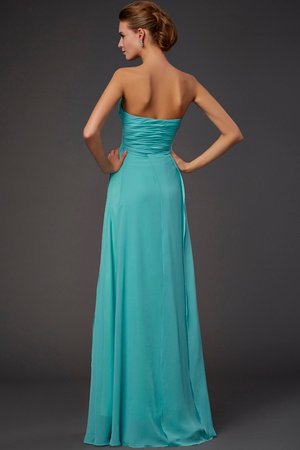 Robe de bal naturel de princesse en chiffon jusqu'au sol col en forme de cœur