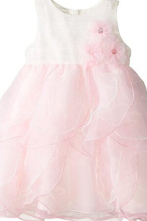 Robe cortège fille naturel avec nœud avec cristal ligne a en organza