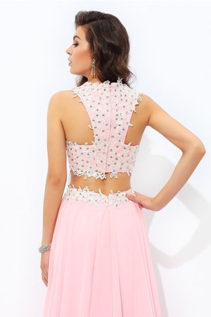 Robe de bal longue fermeutre eclair jusqu'au sol 2 pice avec chiffon