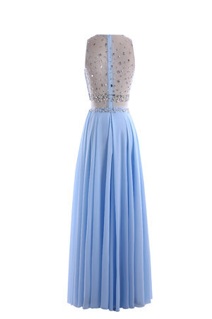 Robe de bal romantique simple avec sans manches de col bateau en grandes tailles