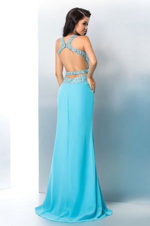 Robe de bal bandouliere spaghetti avec perle ligne a de princesse de traîne courte
