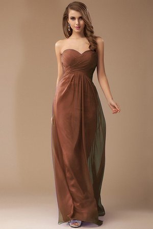 Robe demoiselle d'honneur avec perle avec chiffon de fourreau de lotus jusqu'au sol