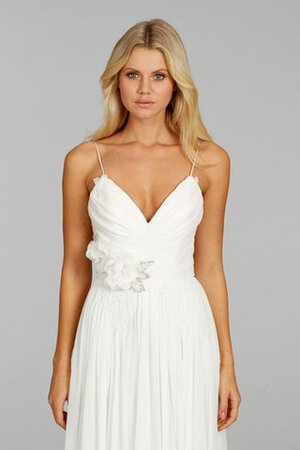 Robe de mariée plissage ruché col ras du cou ligne a bandouliere spaghetti