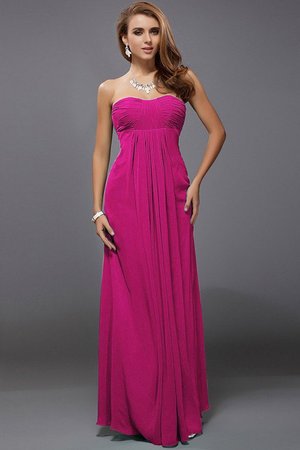 Robe demoiselle d'honneur en chiffon manche nulle de bustier jusqu'au sol en forme