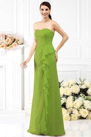 Robe de bal plissage longue avec chiffon avec fronce de col en cœur