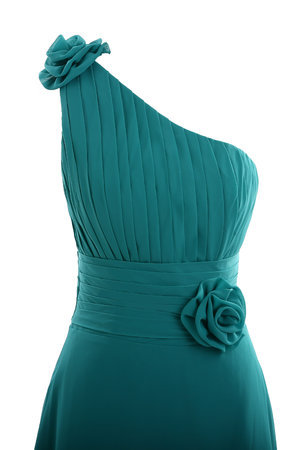 Robe demoiselle d'honneur simple officiel romantique en chiffon de bustier