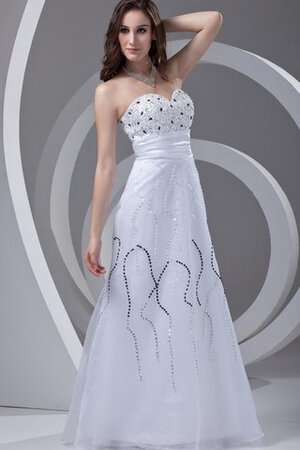 Robe de soirée longue manche nulle en organza en forme