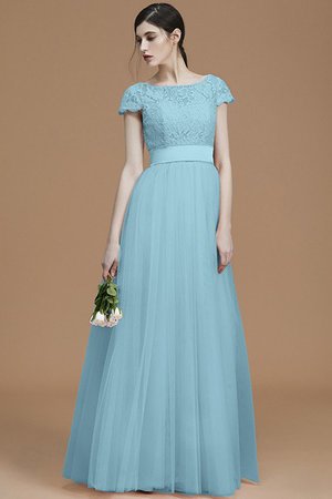 Robe demoiselle d'honneur naturel en tulle ceinture de princesse avec ruban