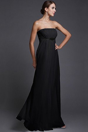 Robe demoiselle d'honneur naturel de bustier ligne a en chiffon avec zip