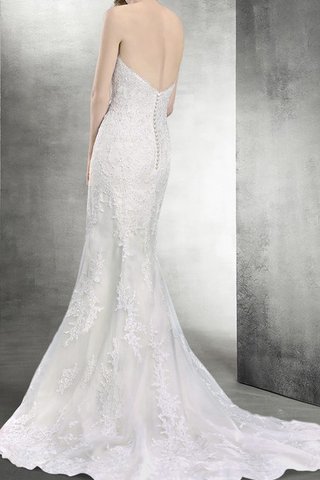 Robe de mariée charmeuse longue avec zip manche nulle en chute