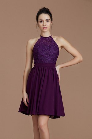 Robe demoiselle d'honneur bref avec zip de dos nu avec chiffon ligne a