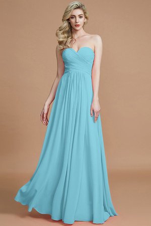 Robe demoiselle d'honneur naturel de princesse ligne a avec chiffon jusqu'au sol