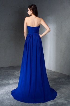 Robe de soirée longue avec chiffon fermeutre eclair manche nulle de princesse