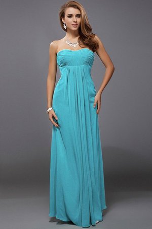 Robe demoiselle d'honneur en chiffon manche nulle de bustier jusqu'au sol en forme