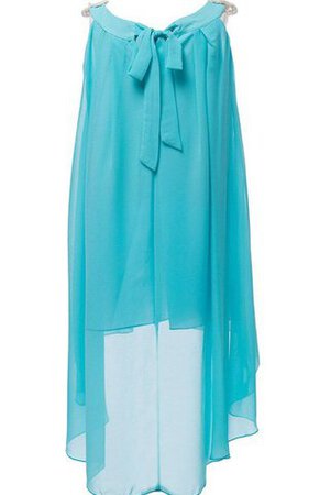 Robe cortège fille plissé ligne a en chiffon avec sans manches haut bas