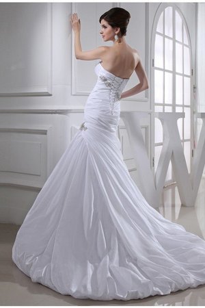 Robe de mariée de sirène avec sans manches appliques cordon avec perle