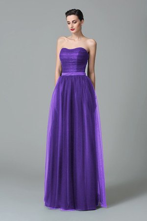 Robe demoiselle d'honneur longue ligne a col en forme de cœur de lotus manche nulle