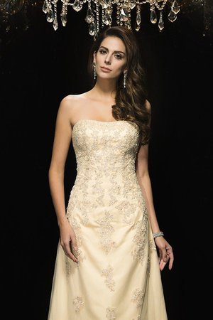 Robe mère de mariée longue naturel col en forme de cœur fermeutre eclair ligne a