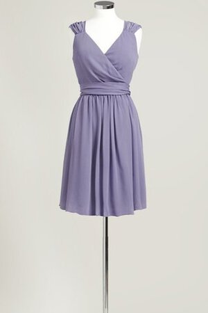 Robe demoiselle d'honneur bref v encolure ligne a manche nulle