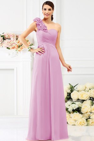 Robe demoiselle d'honneur longue avec fleurs de princesse ligne a en chiffon