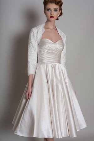 Robe de mariée attirent plissage moderne manche nulle a-ligne