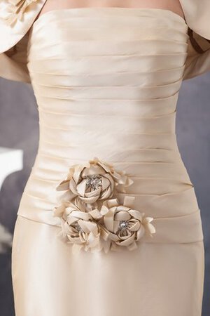 Robe mère de mariée maillot ruché manche nulle avec fleurs