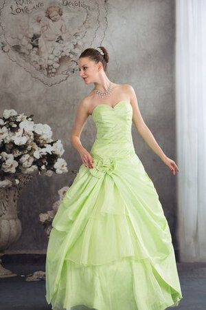 Robe de quinceanera brillant avec fleurs de mode de bal ornée de col en cœur