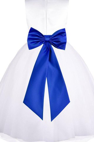 Robe cortège fille naturel col en bateau avec manche courte fermeutre eclair en satin