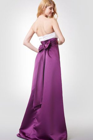 Robe demoiselle d'honneur chic en chiffon avec ruban de traîne courte a-ligne