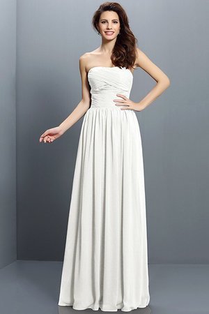 Robe demoiselle d'honneur plissage de bustier manche nulle de princesse en chiffon