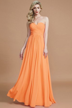 Robe demoiselle d'honneur naturel de princesse ligne a avec chiffon jusqu'au sol