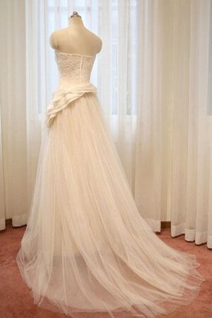 Robe de mariée longue trou de serrure a-ligne bandouliere spaghetti avec décoration dentelle