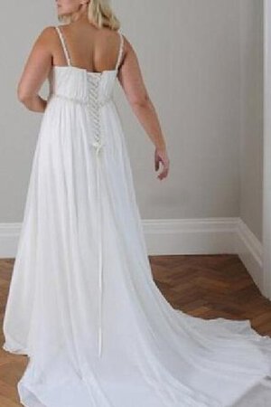 Robe de mariée classique plissage ligne a de traîne moyenne decoration en fleur