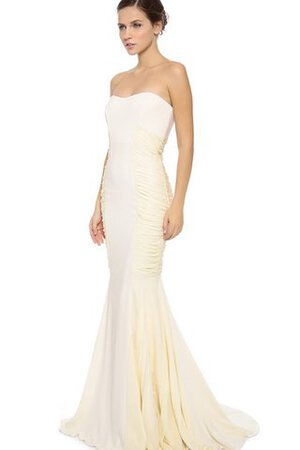 Robe de mariée plissage fermeutre eclair en plage de sirène en chiffon