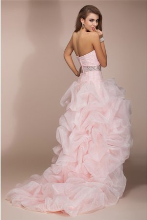 Robe fête de la rentrée naturel de princesse en organza manche nulle ligne a