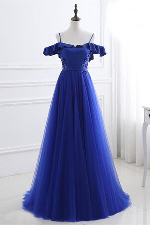 Robe de bal sans dos en tulle avec perle étourdissant majestueux