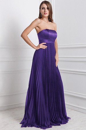 Robe demoiselle d'honneur de bustier manche nulle jusqu'au sol de lotus avec chiffon