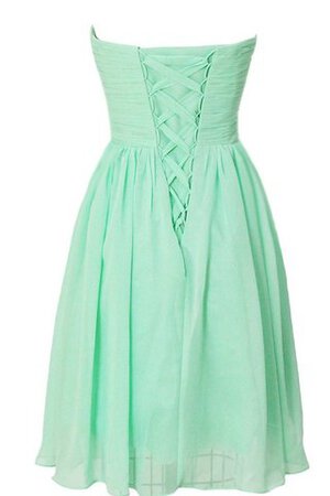 Robe demoiselle d'honneur plissé avec chiffon avec sans manches cordon au niveau de genou
