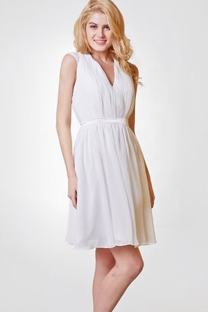 Robe de graduation facile plissé avec sans manches noeud avec chiffon