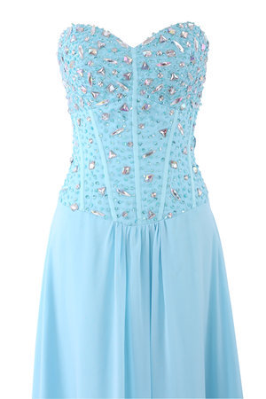 Robe de bal vintage plissage avec cristal avec chiffon a-ligne