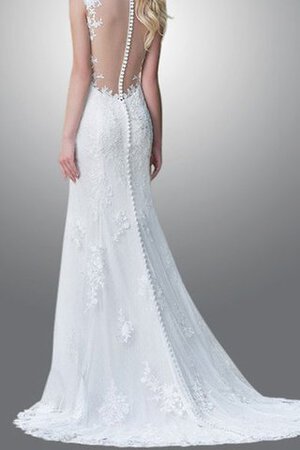 Robe de mariée facile longue col en forme de cœur avec mousseline en dentelle