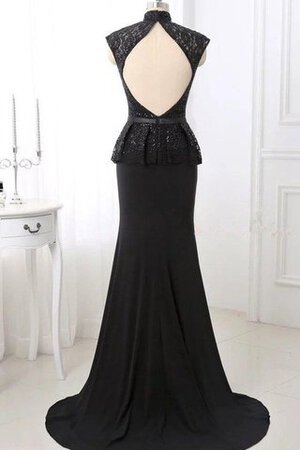 Robe de bal modeste avec chiffon avec manche courte de sirène trou serre