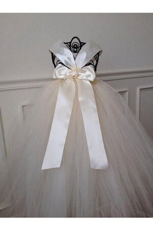 Robe cortège fille de tour de ceinture en haute avec gradins en tulle de mode de bal de lotus