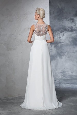 Robe de mariée longue avec chiffon ruché de princesse de tour de ceinture en haute