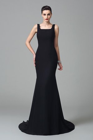 Robe de soirée longue avec décoration dentelle de sirène avec zip en chiffon