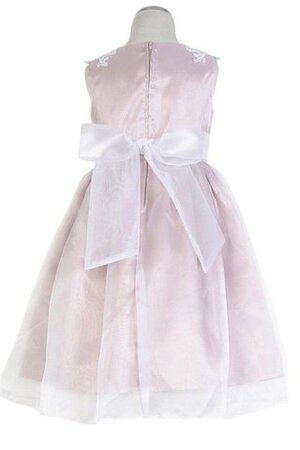 Robe cortège fille festonné avec manche épeules enveloppants en taffetas appliques ligne a