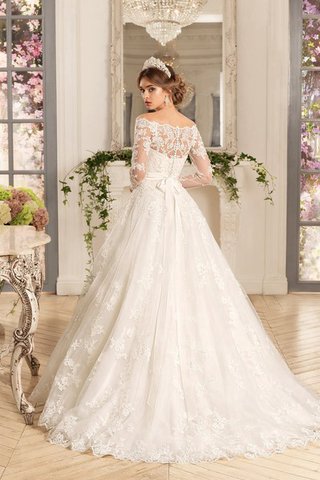 Robe de mariée vintage col en forme de cœur avec nœud manche nulle d'epaule ecrite