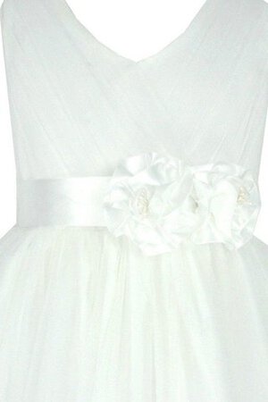 Robe cortège fille fermeutre eclair v encolure avec sans manches textile en tulle ligne a